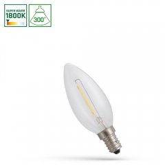 Żarówka LED COG Świecowa 1W E14 1800K WOJ + 14648 Spectrum