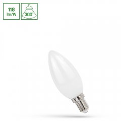 Żarówka LED COG Świecowa 5,5W E14W NW WOJ + 14393_5.5W Spectrum