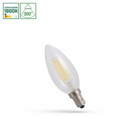 Żarówka LED COG Świecowa 6W E14 1800K WOJ + 14650 Spectrum