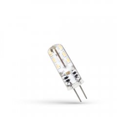 Żarówka LED G4 1,5W 12V CW w silikonie WOJ + 13118 Spectrum