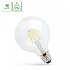 Żarówka ściemnialna LED COG GLOB 8,5W E27 G125 WW WOJ + 14642 Spectrum